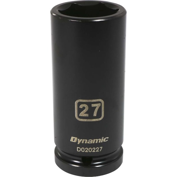 3/4" Drive Deep Socket, Black Phosphate, Tools 3/4" Drive 6 Point Metric, 27mm Deep Length